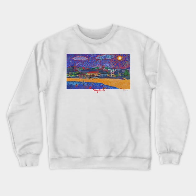 Bondi Beach Crewneck Sweatshirt by tobycentreart